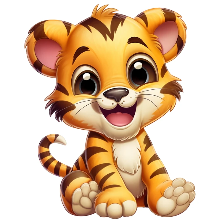 استیکر پارچه و لباس پاد آفرین مدل ببر کد DKST338