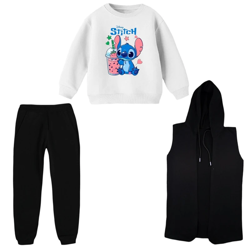 ست 3 تکه لباس راحتی بچگانه مدل استیچ  