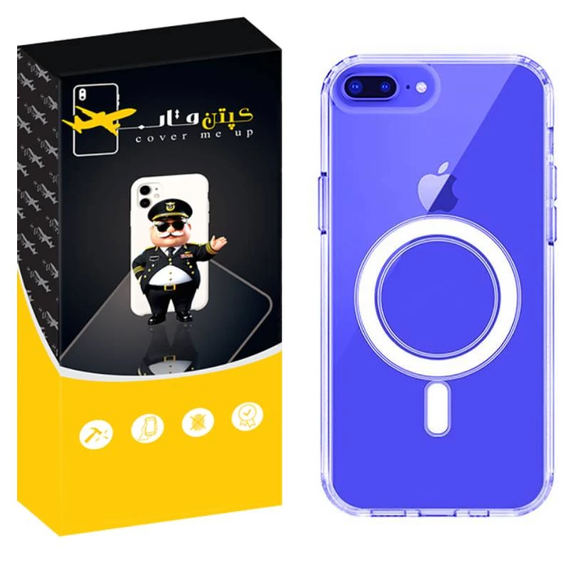 کاور کپتن قاب مدل مگ سیف طرح ژله ای مناسب برای گوشی موبایل اپل iPhone 7 Plus / 8 Plus 