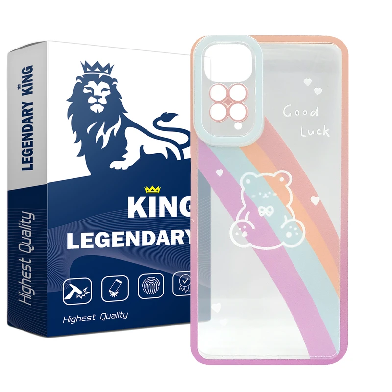 کاور لاین کینگ مدل خرس رنگی مناسب برای گوشی موبایل شیائومی Redmi Note 11 Global / Note 11S