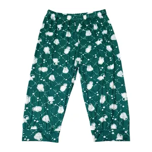 شلوارک زنانه مدل گیاهی طرح پنگوئن رنگ سبز