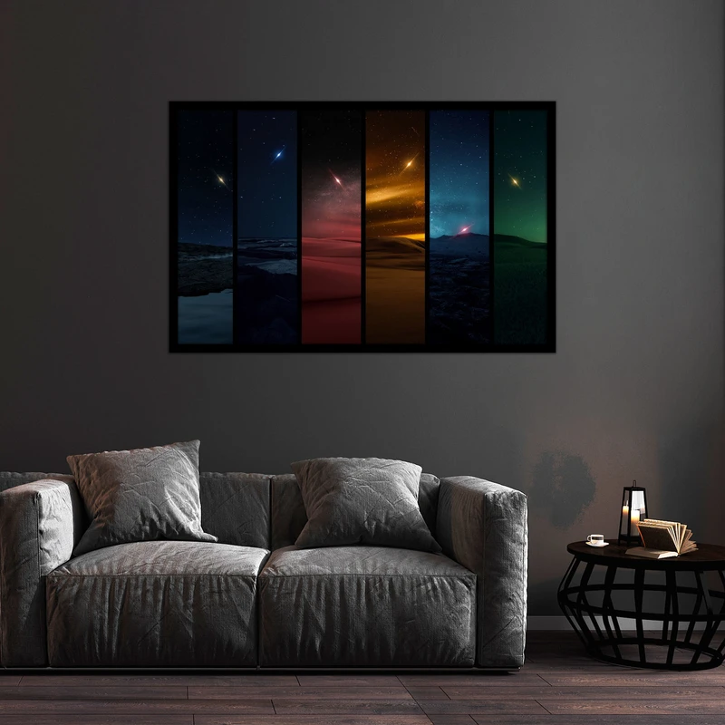 تابلو بکلیت طرح دکوراتیو مناظر مختلف و آسمان ها مدل  B-bu2222