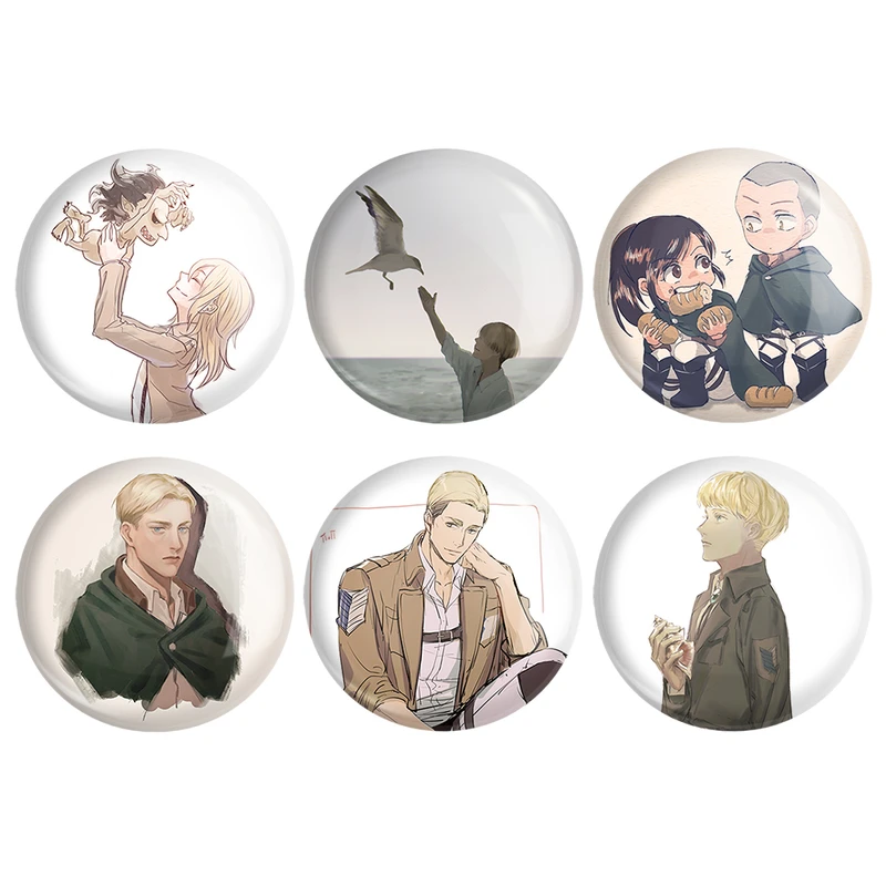 مگنت خندالو طرح انیمه اتک آن تایتان Attack on Titan کد 1050A مجموعه 6 عددی
