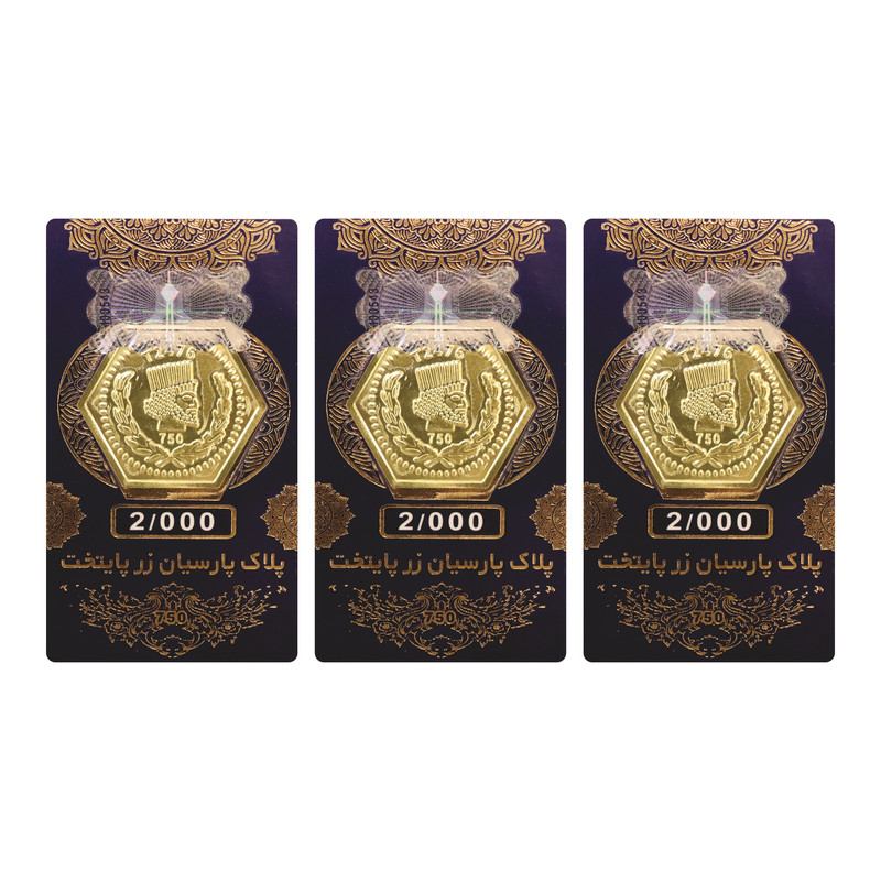 سکه گرمی 18 عیار زر پایتخت مدل ZP0006 بسته 3 عددی