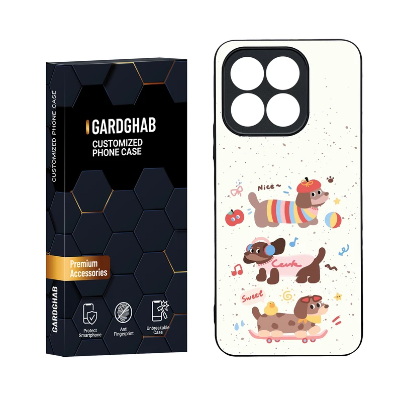 کاور گارد قاب مدل دور ژله ای فانتزی مناسب برای گوشی موبایل آنر Honor X8b 4G