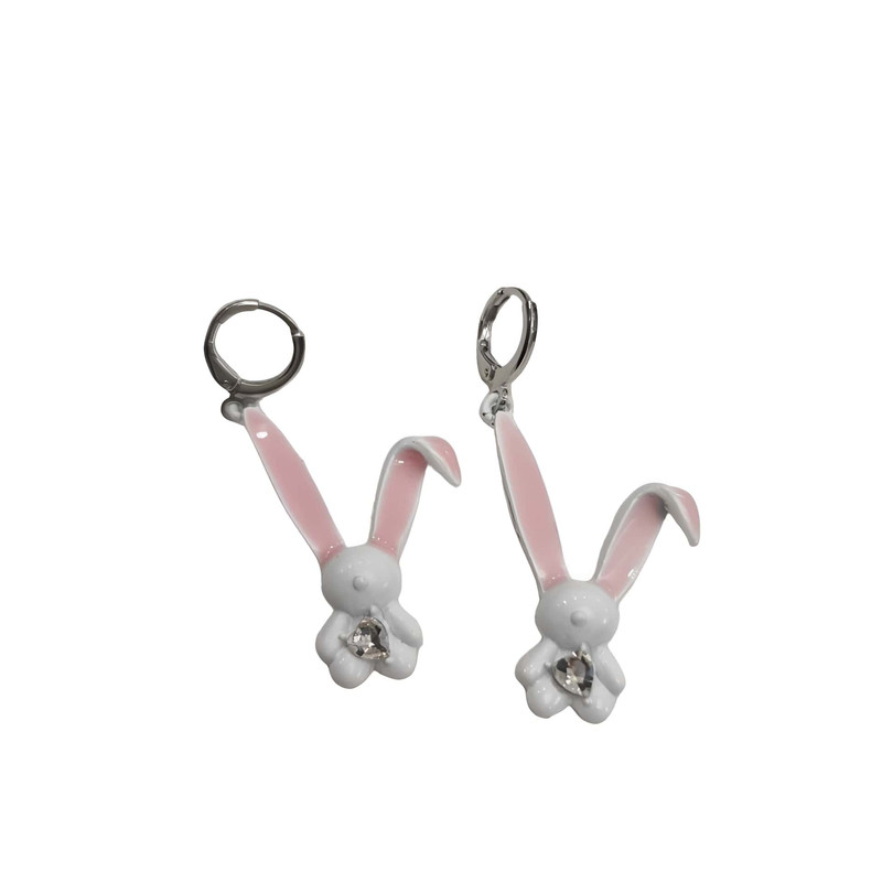 گوشواره دخترانه مدل خرگوشی سیلیکونی