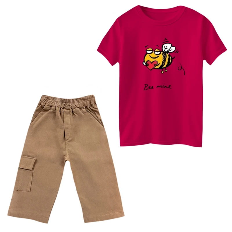 ست تی‌شرت و شلوارک پسرانه مدل زنبور کد 3