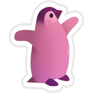 استیکر لپ تاپ طرح Penguin کد ST1405