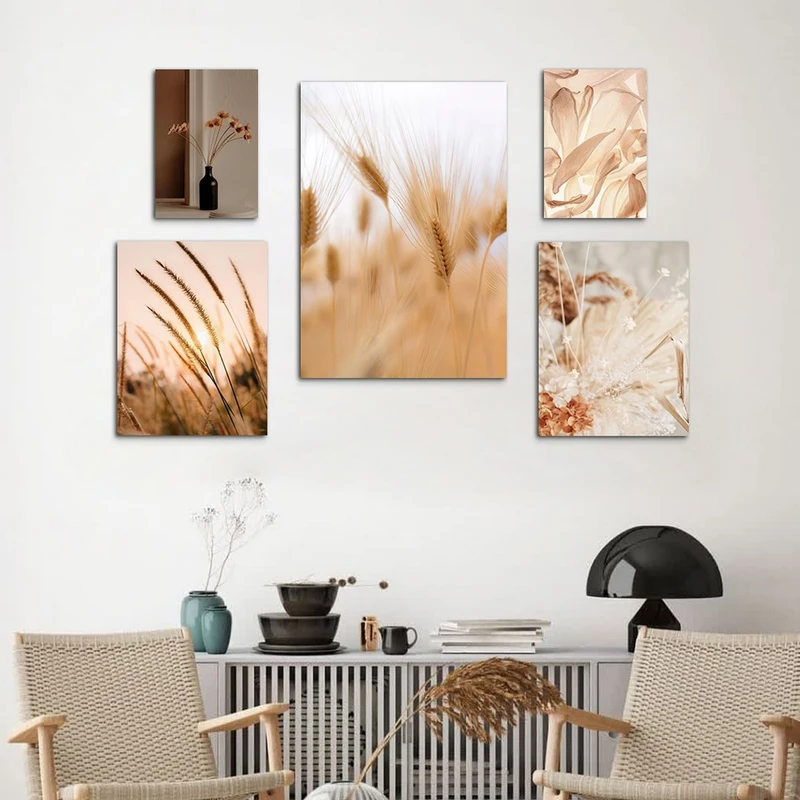 تابلو شاسی بکلیت طرح گندم زار مدل SH-1036 مجموعه 5 عددی