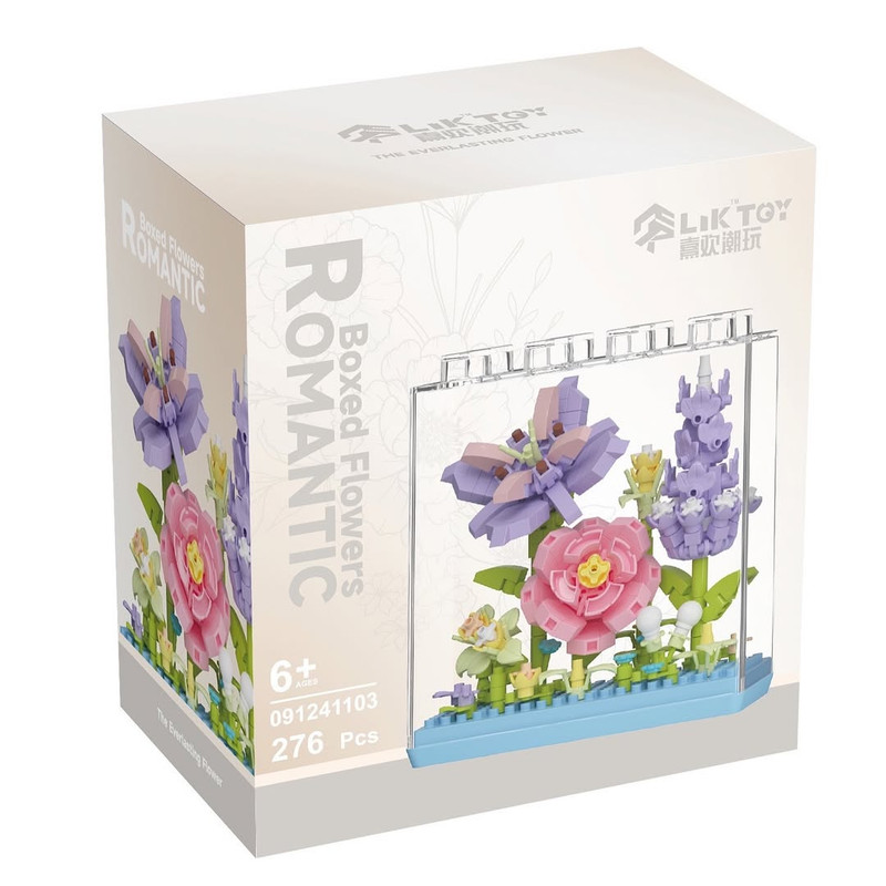 ساختنی 276 تکه مدل گل طرح Glass Box Flowers کد 41103