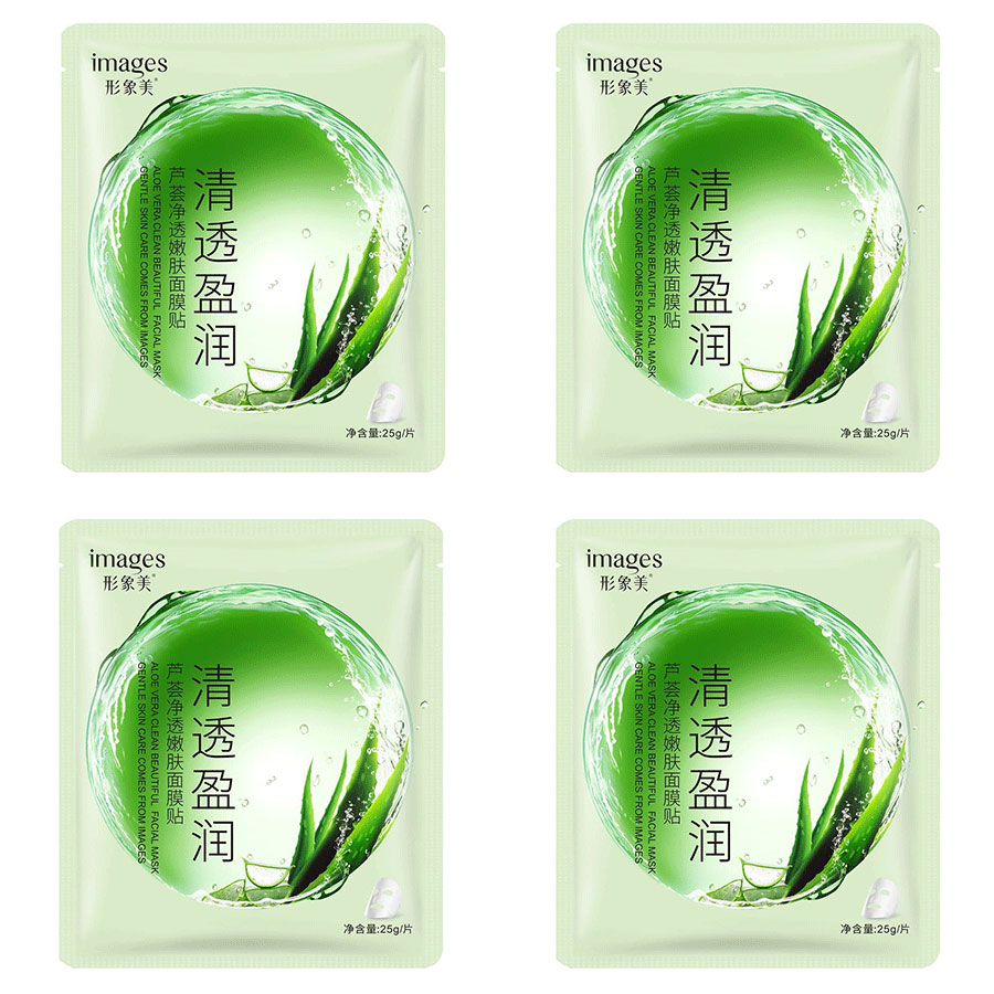 ماسک صورت ایمجز مدل Aloe Vera وزن 25 گرم مجموعه 4 عددی