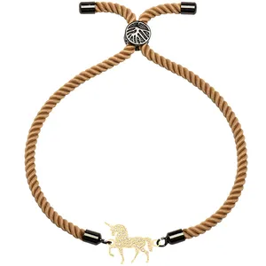 دستبند طلا 18 عیار زنانه الن نار مدل تک شاخ کد N2604