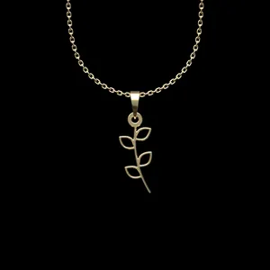 گردنبند طلا 18 عیار زنانه مدوپد مدل برگ کد L2-1-1226