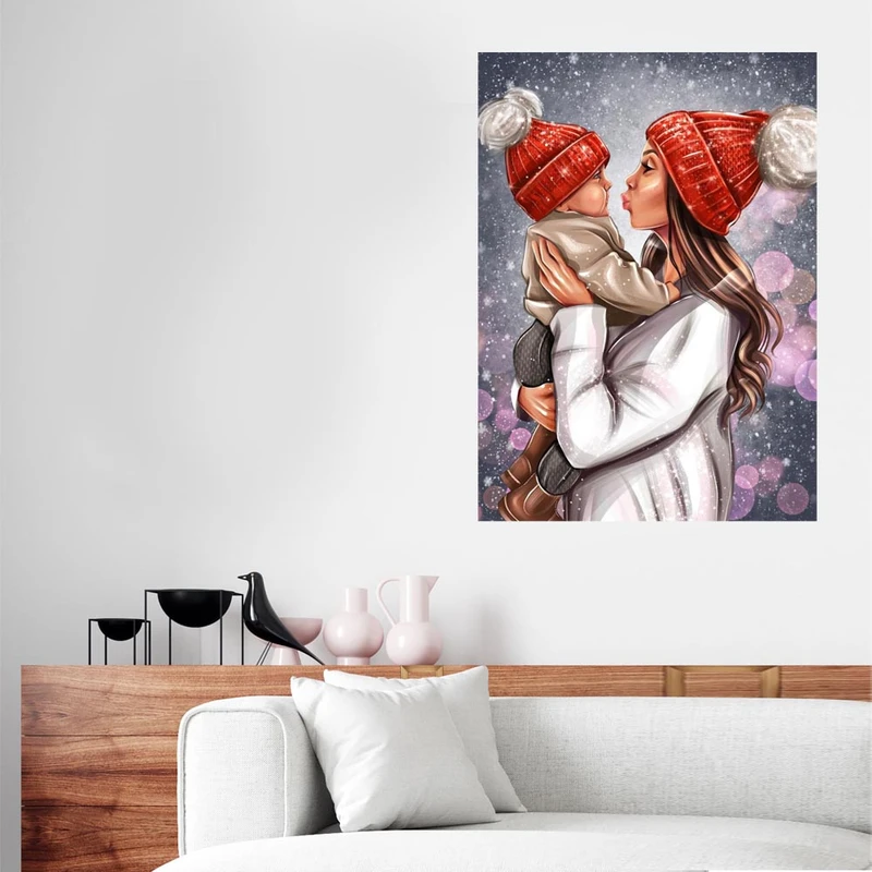 پوستر مدل روز مادر مادرانه 