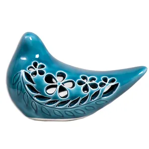 جاشمعی مدل پرنده فیروزه ای کد 1928
