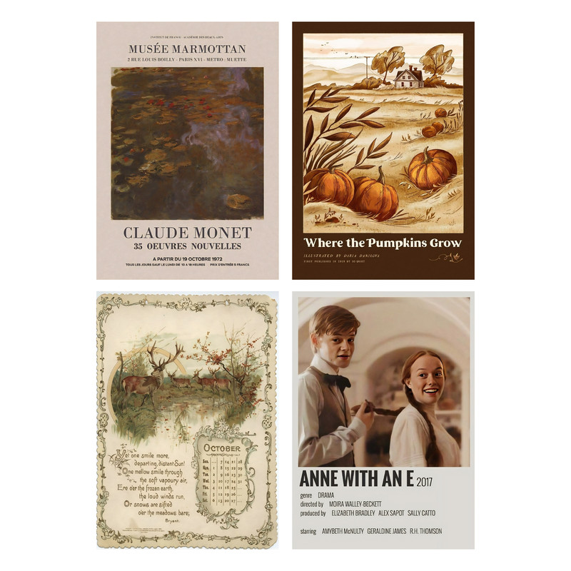 پوستر مدل مجموعه 8 عددی پوستر طرح وینتیج کد 03