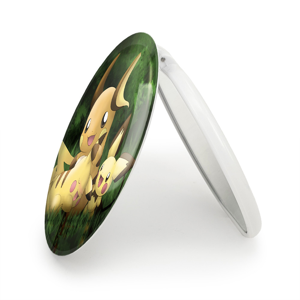 آینه جیبی خندالو طرح پیکاچو انیمه پوکمون مدل تاشو کد 17330