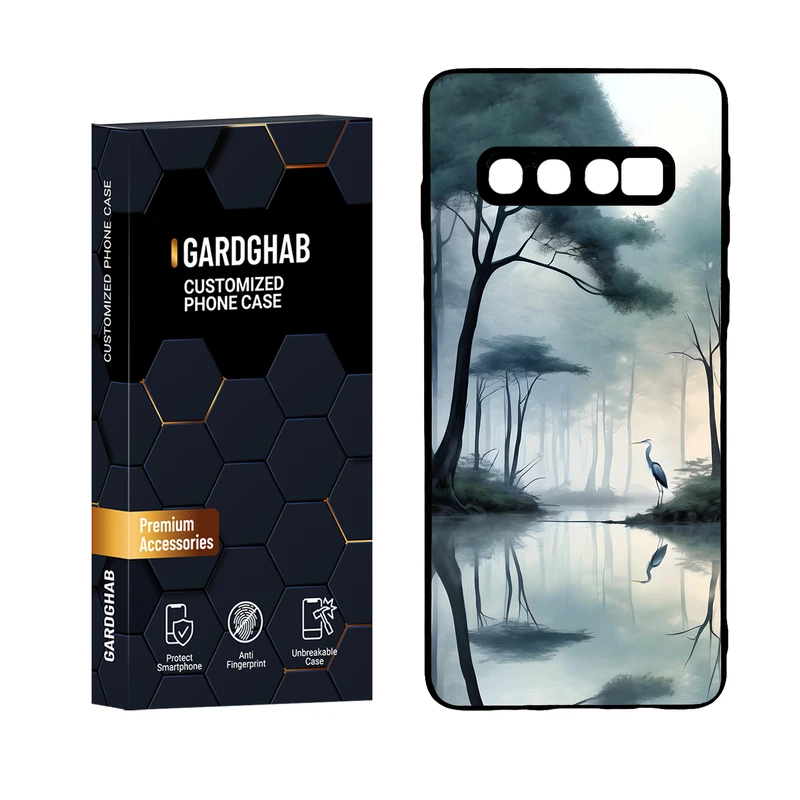 کاور گارد قاب مدل پشت گلس منظره و طبیعت مناسب برای گوشی موبایل سامسونگ Galaxy S10