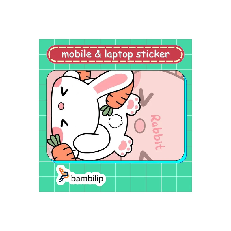 استیکر بامبیلیپ مدل کارت عابر طرح خرگوش و هویج کد 5021752