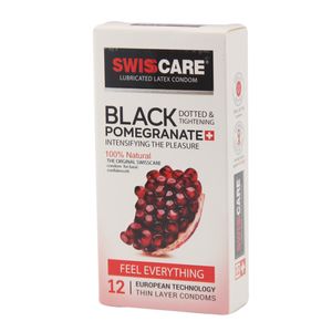 کاندوم سوئیس‌کر مدل Black Pomegranate بسته 12 عددی