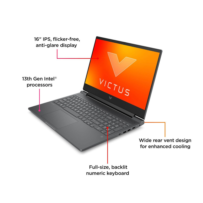 لپ تاپ 16.1 اینچی اچ‌ پی مدل Victus 16 Gaming R0045-i7 13700H 16GB 1SSD RTX4050