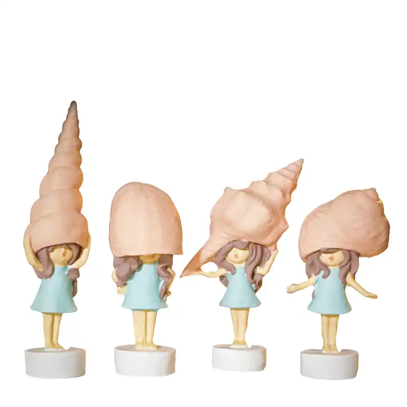 مجسمه مدل دختر صدفی مجموعه 4 عددی
