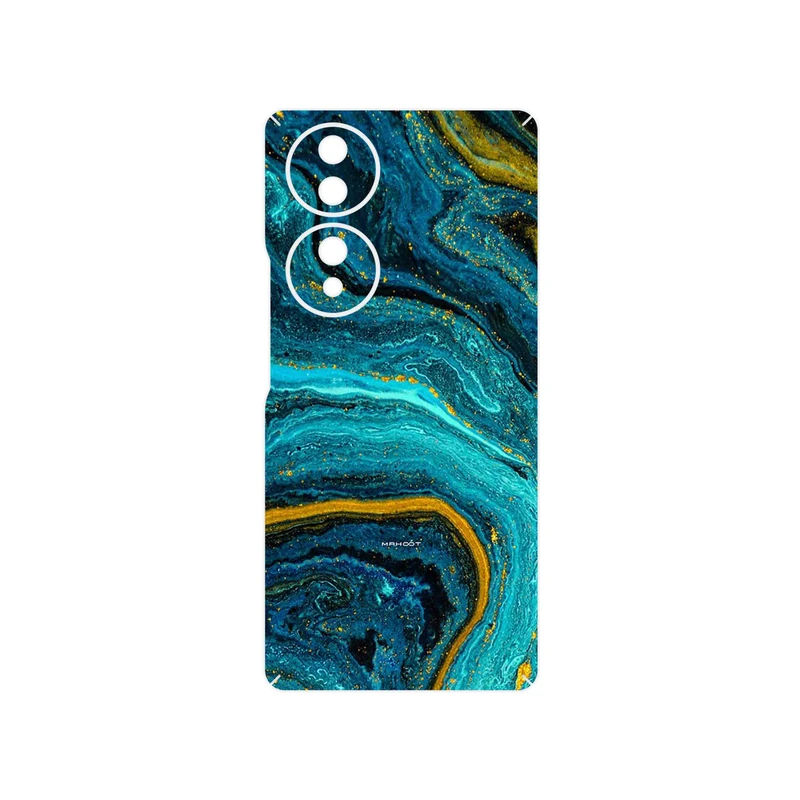برچسب پوششی ماهوت مدل Turquoise marblewith golden streaks مناسب برای گوشی موبایل آنر 70