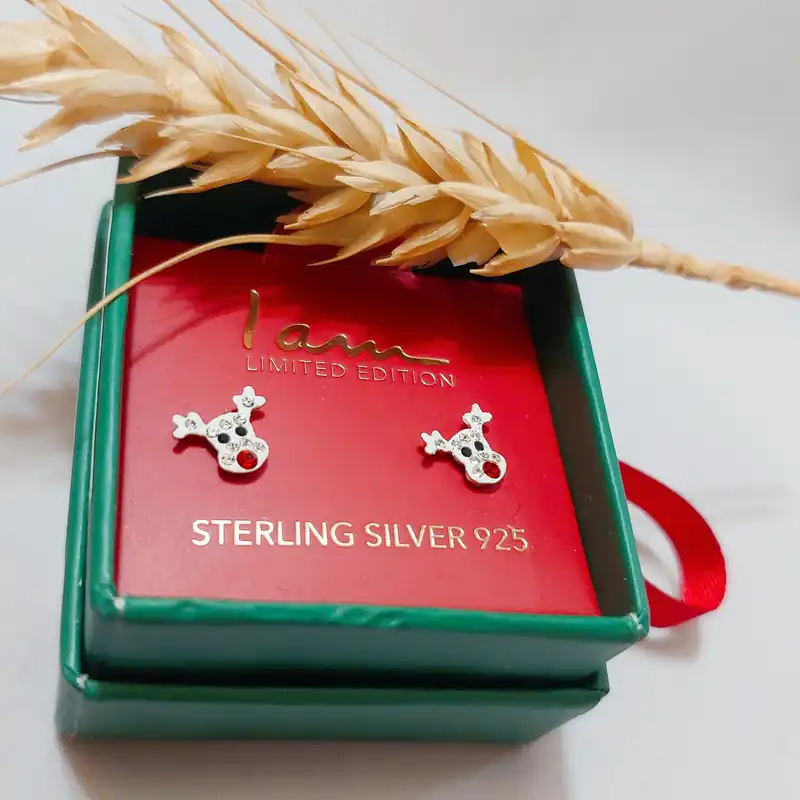 گوشواره نقره زنانه آی ام مدل گوزن