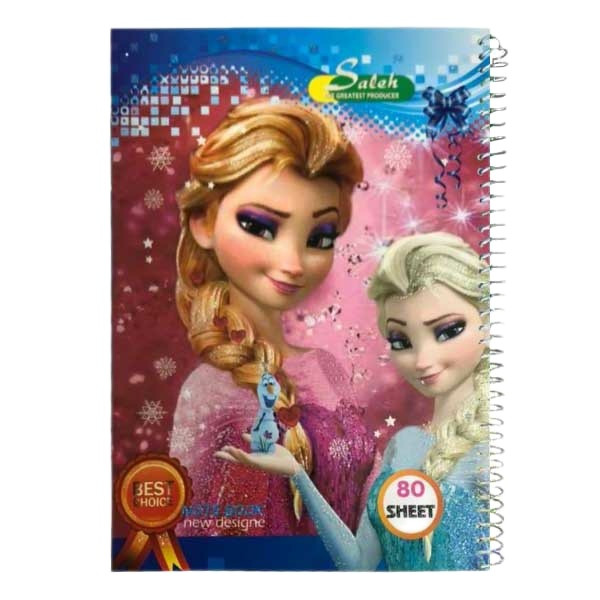 دفتر مشق 80 برگ صالح طرح برفی کد 1106