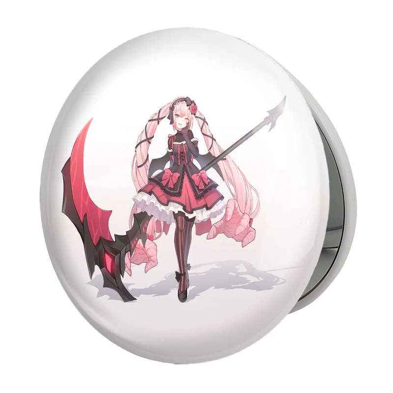 آینه جیبی خندالو طرح دختر انیمه ای مدل تاشو کد 18073 