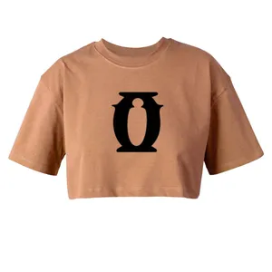 کراپ‌تاپ آستین کوتاه زنانه مدل  حرف O کد L233 K