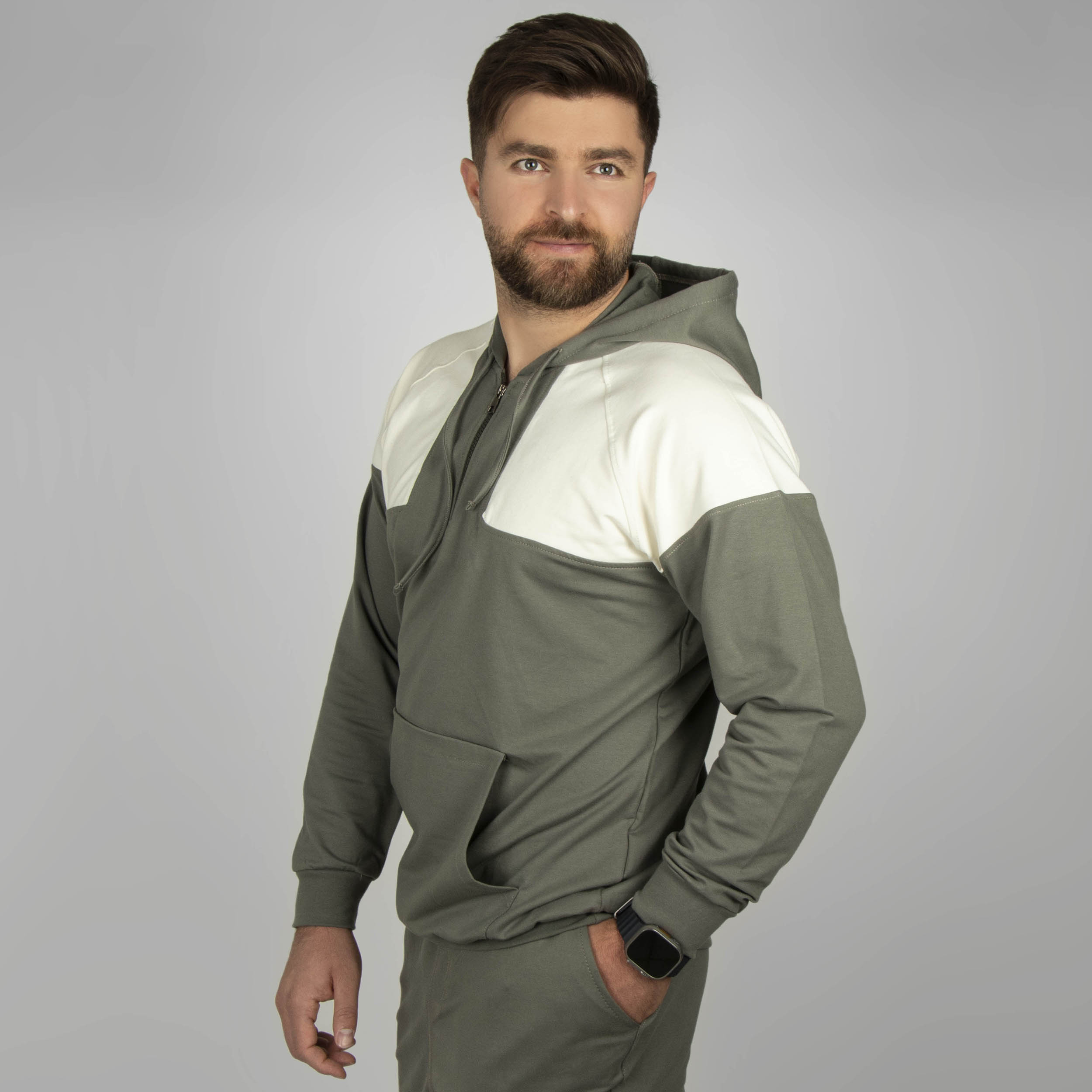 ست هودی و شلوار مردانه آریان نخ باف مدل 1752