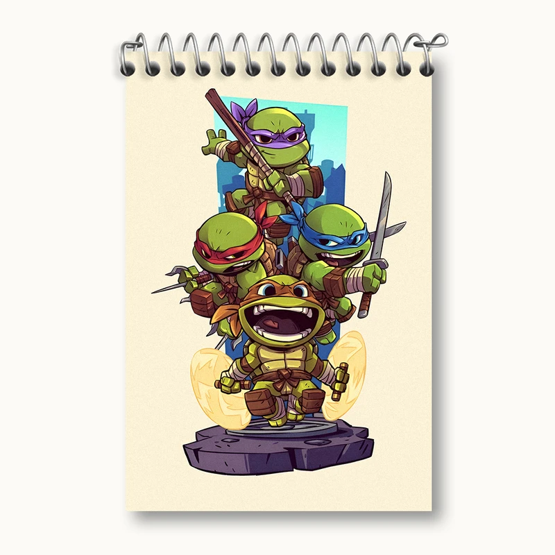 دفتر یادداشت 50 برگ خندالو طرح لاکپشت های نینجا کد N3761