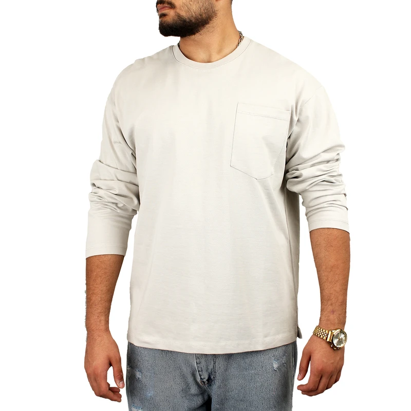 تی‌شرت اورسایز آستین بلند مردانه مدل OSTEKH