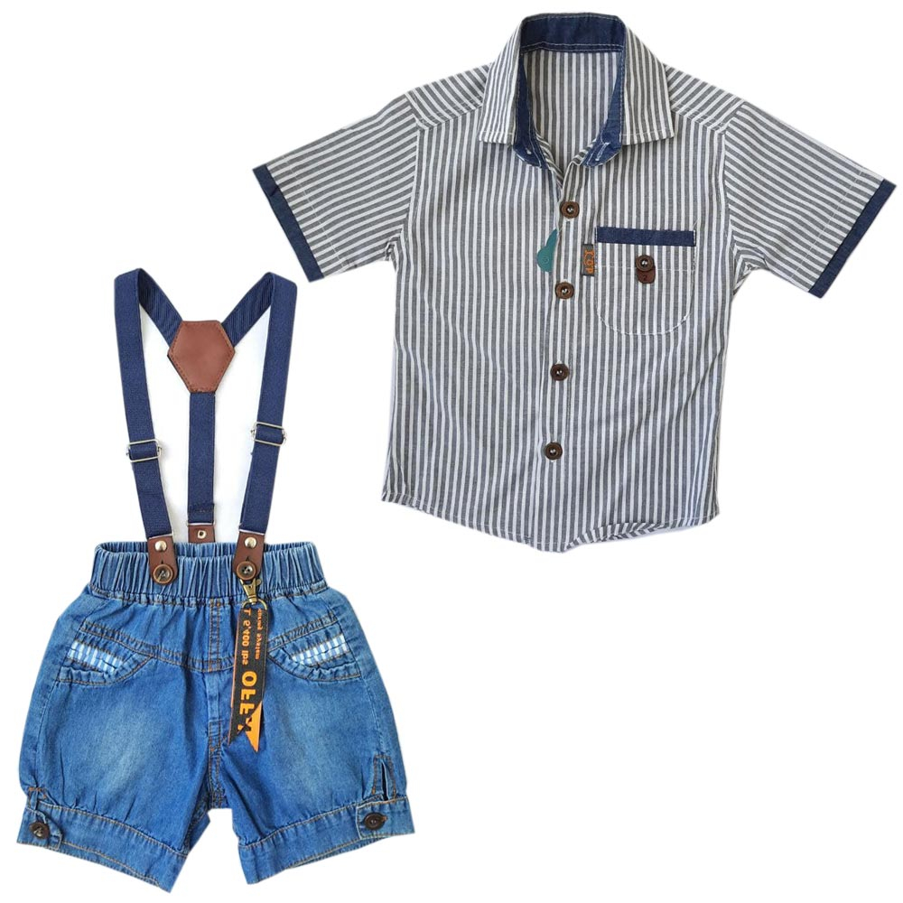 ست تی شرت و شلوارک نوزادی مدل 112