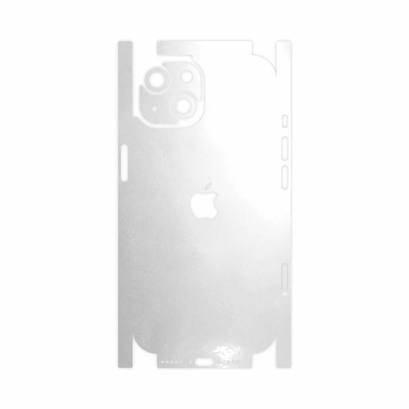 برچسب پوششی ماهوت مدل Metallic-White-FullSkin مناسب برای گوشی موبایل اپل iPhone 15