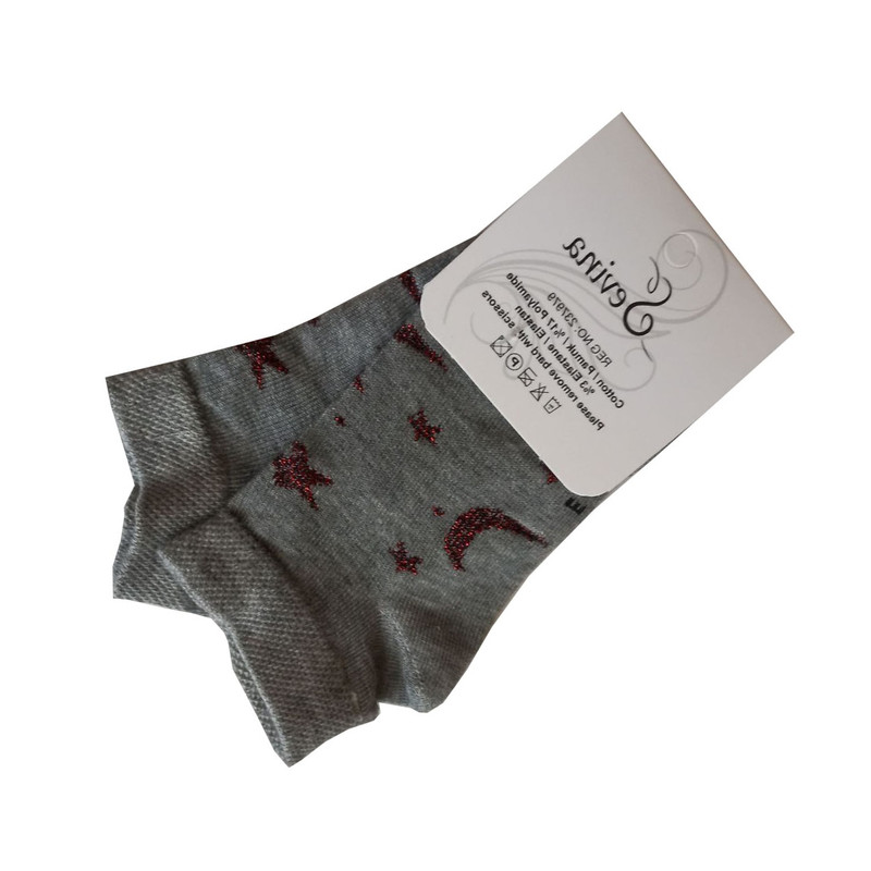 جوراب ساق کوتاه بچگانه مدل ماه و ستاره کد G109
