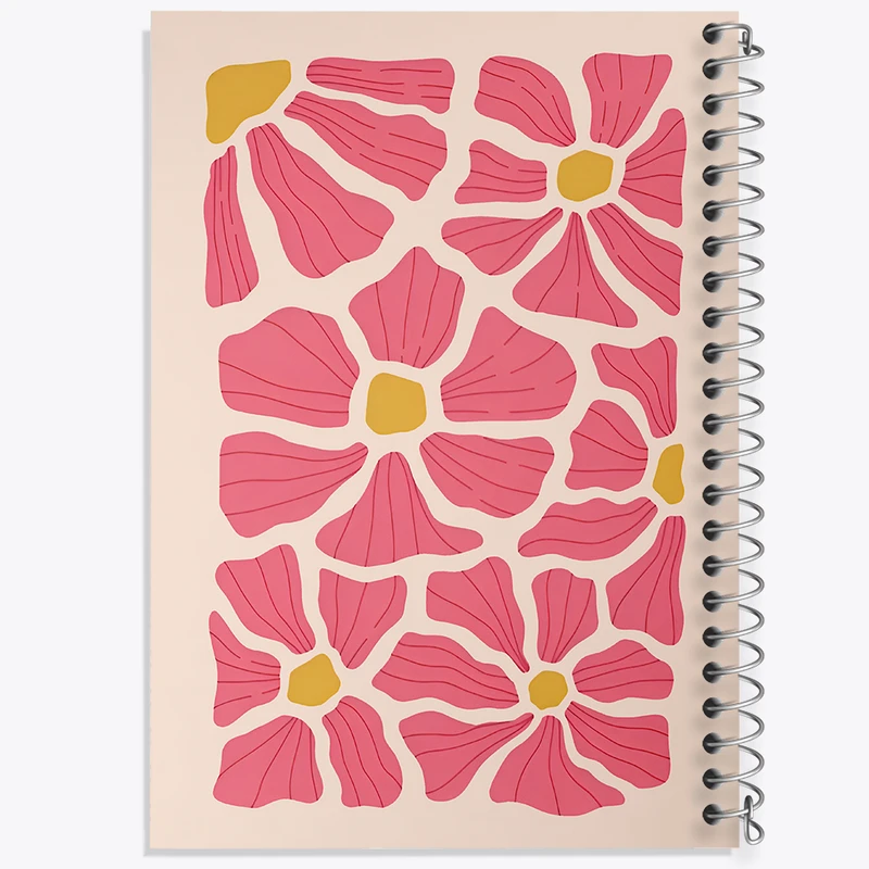 دفتر شطرنجی 50 برگ خندالو طرح گل گلی کد N4578