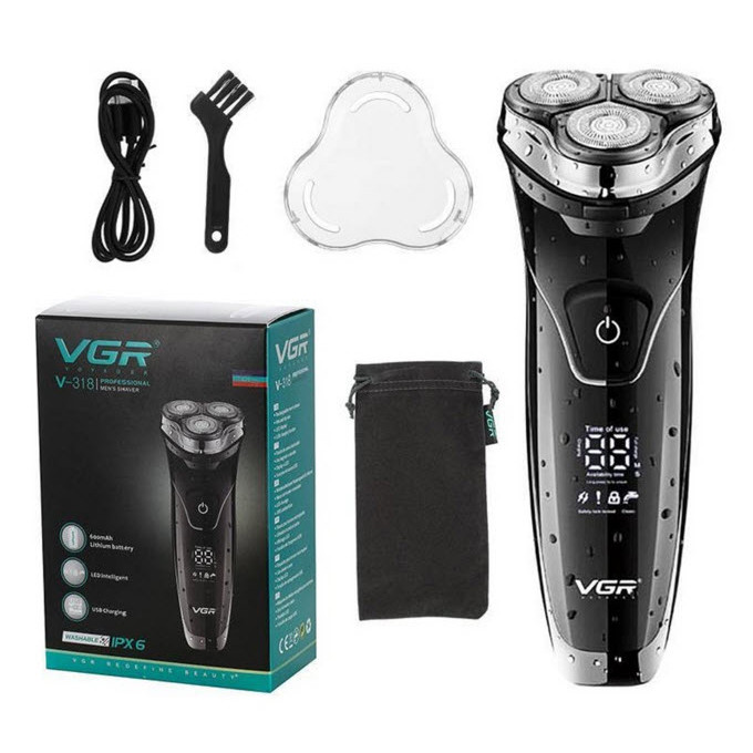 ماشین اصلاح موی صورت وی جی ار مدل V-318 ماشین اصلاح موی صورت وی جی ار مدل V-318
