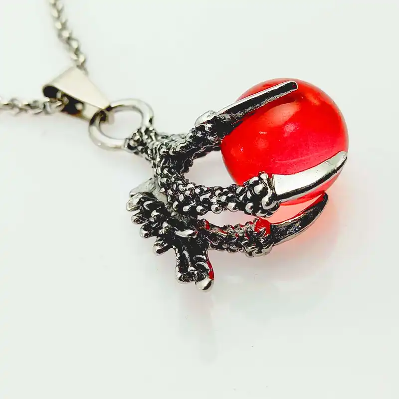 گردنبند مردانه مدل پنجه ی عقاب و گوی کد 616GAM