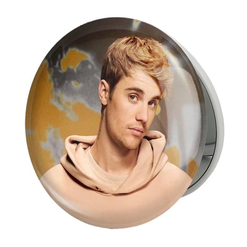 آینه جیبی خندالو طرح جاستین بیبر Justin Bieber مدل تاشو کد 2694 