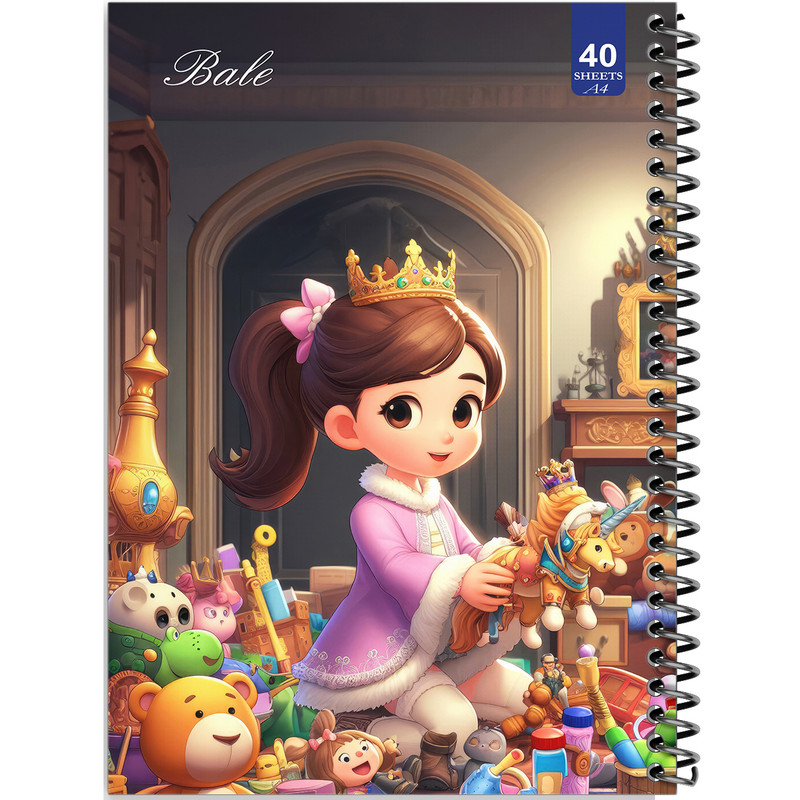 دفتر نقاشی 40 برگ انتشارات بله طرح دخترانه کد A4-K769