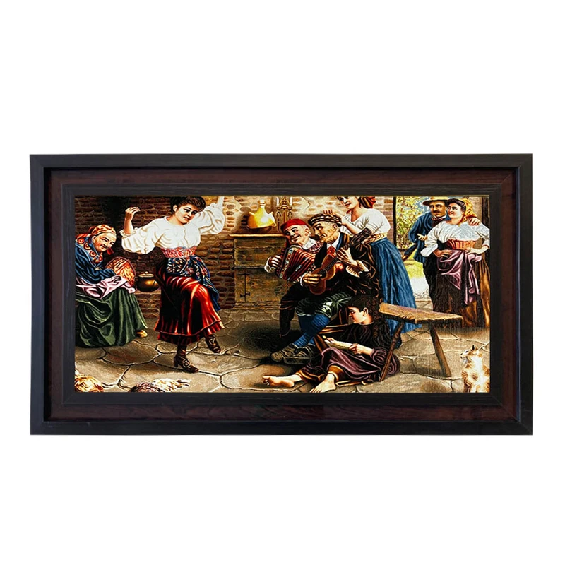 تابلو فرش ماشینی مدل پایکوبی کد 8838