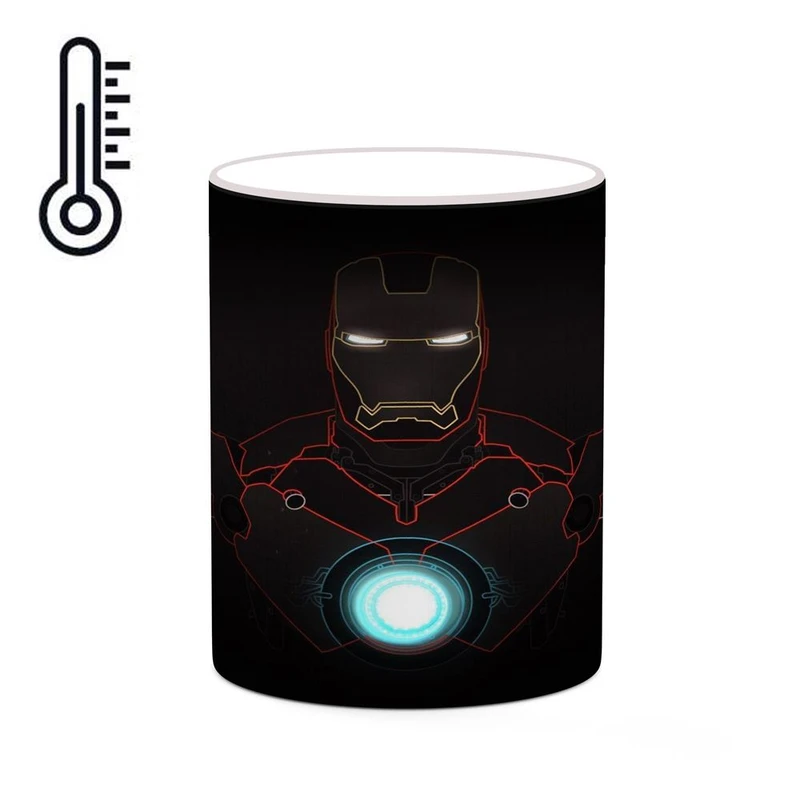 ماگ حرارتی کاکتی مدل مرد آهنی Iron Man کد mgh39112