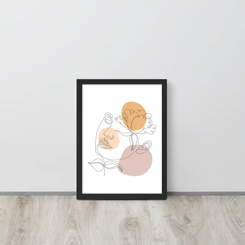 تابلو مدل دکوراتیو مینیمال طرح دختر کد 2837