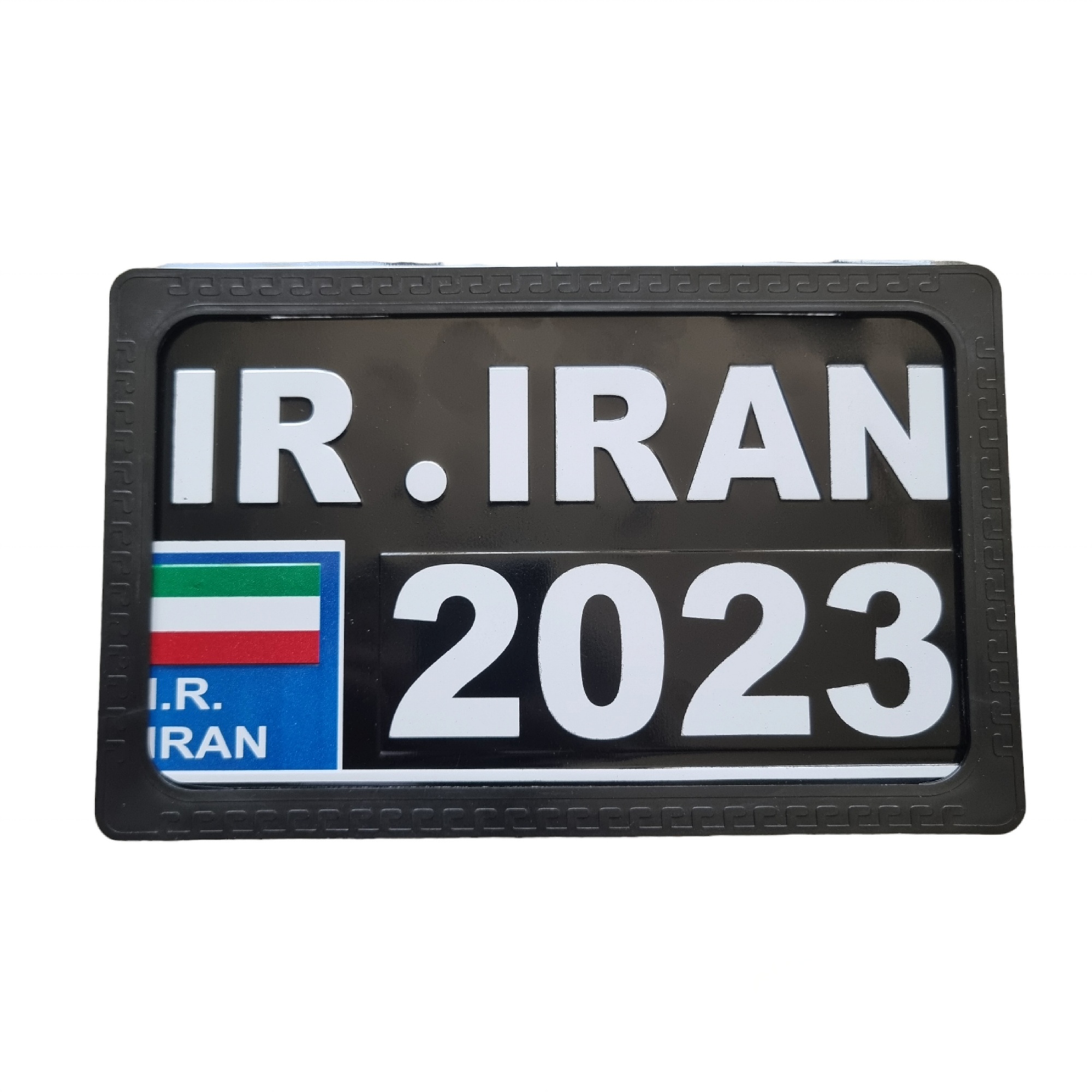 پلاک و قاب پلاک موتورسیکلت مدل IRAN/2023