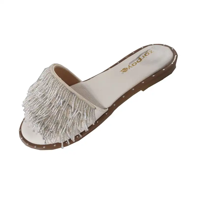 صندل زنانه زرپای مدل 12-564 رنگ سفید