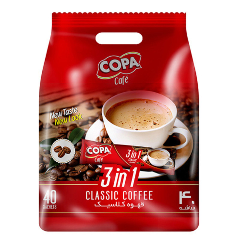 قهوه کلاسیک کوپا مدل 3in1 بسته 40 عددی