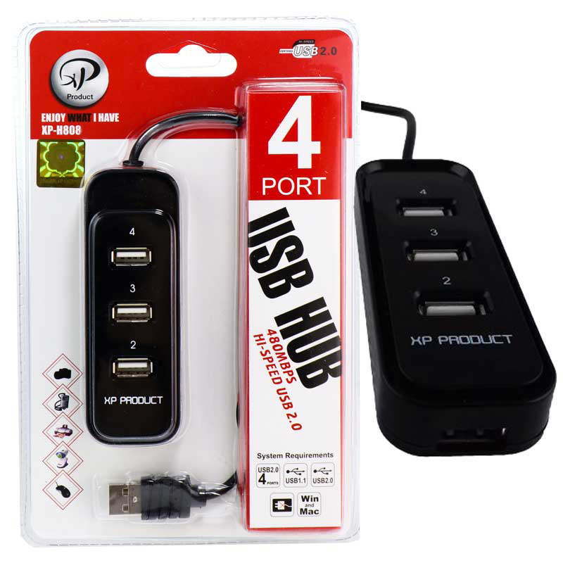 هاب 4 پورت USB 2.0 ایکس پی پروداکت مدل H808