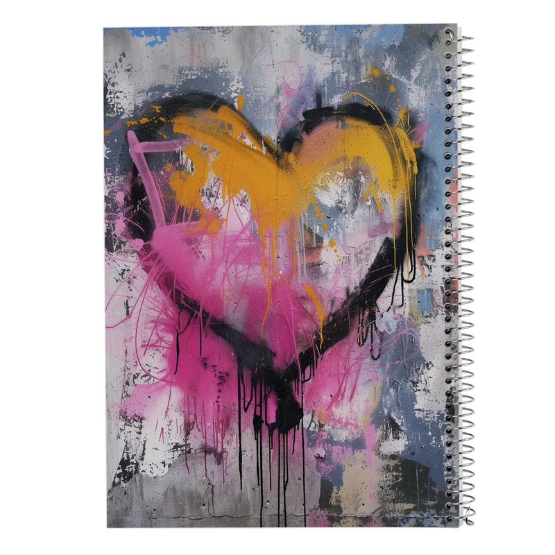 دفتر مشق 100 برگ مدوپد مدل عاشقانه love کد DF14207